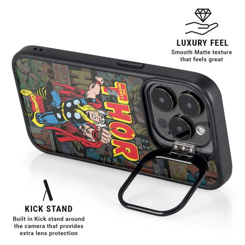 Marvel Classic Comics The Mighty Thor Vintage iPhone 14 Pro Kickstand Case